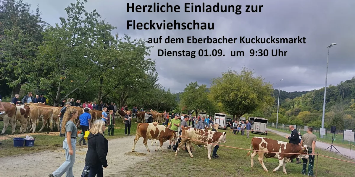 Einladung zur Fleckviehschau auf dem Eberbacher Kuckucksmarkt